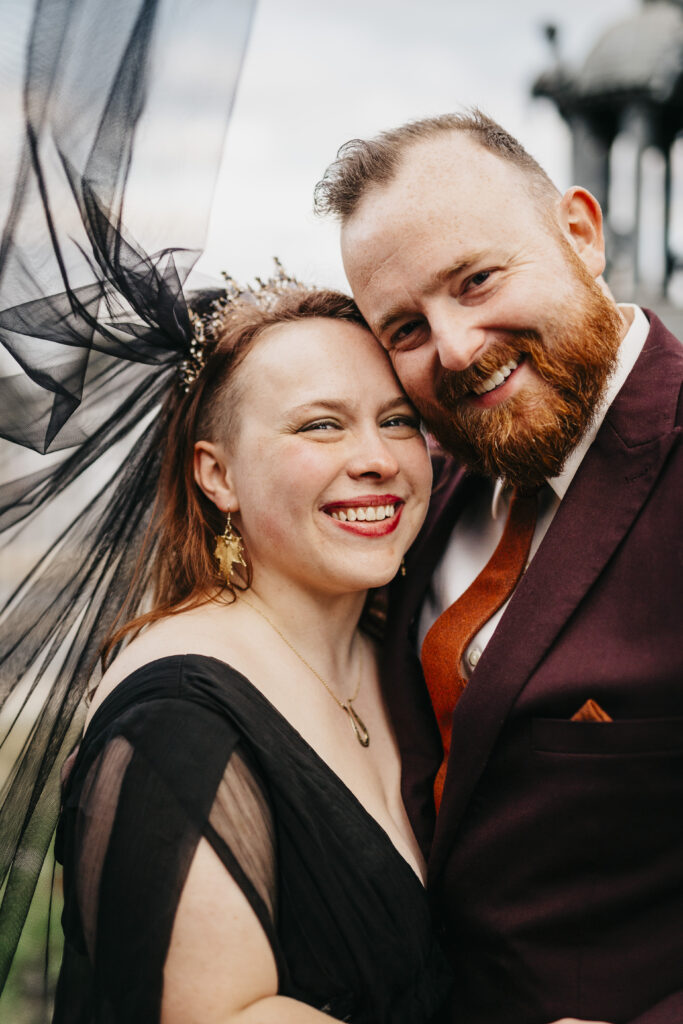 elopement photography at the Satanic Temple in Salem Massachusetts