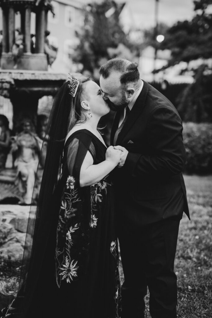 elopement photography at the Satanic Temple in Salem Massachusetts