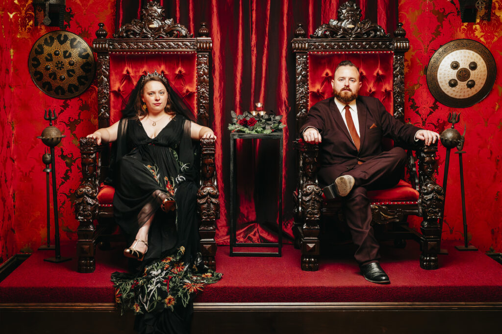 elopement photography at the Satanic Temple in Salem Massachusetts