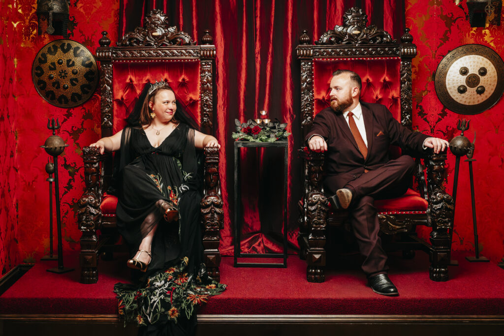 elopement photography at the Satanic Temple in Salem Massachusetts