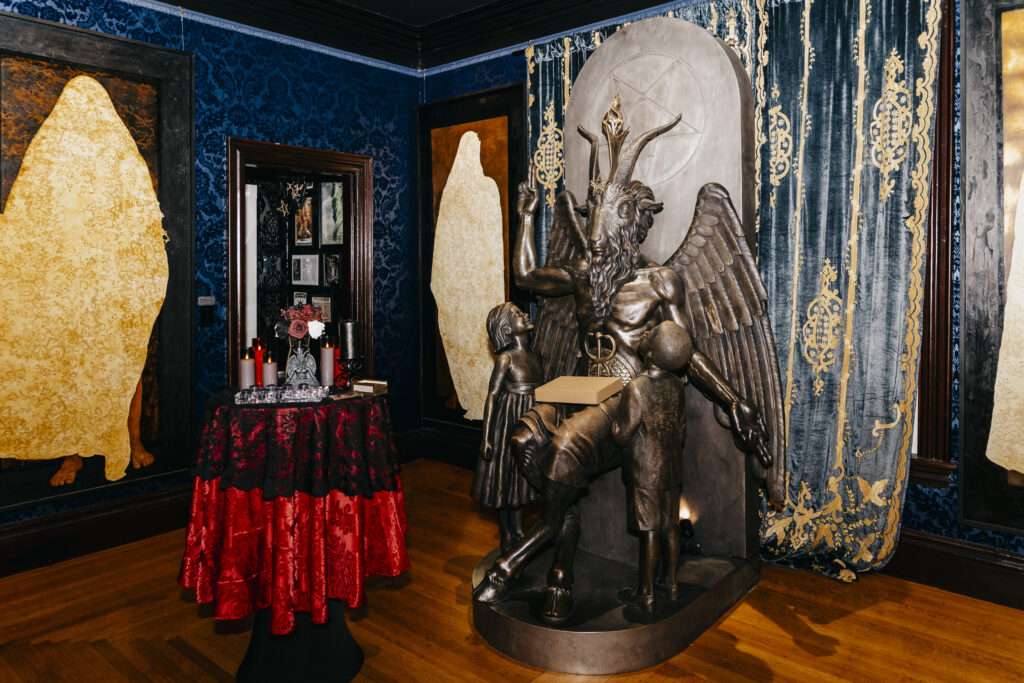 elopement photography at the Satanic Temple in Salem Massachusetts