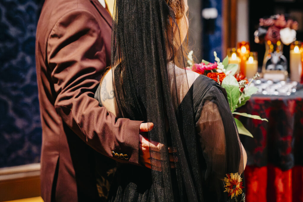 elopement photography at the Satanic Temple in Salem Massachusetts