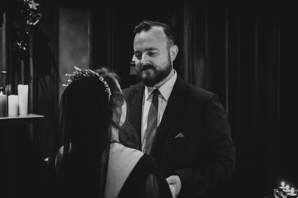 elopement photography at the Satanic Temple in Salem Massachusetts
