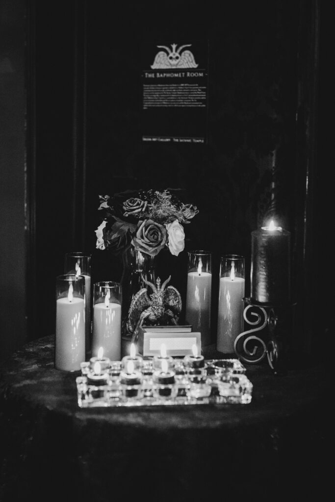 elopement photography at the Satanic Temple in Salem Massachusetts