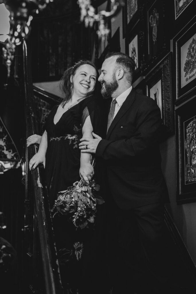 elopement photography at the Satanic Temple in Salem Massachusetts