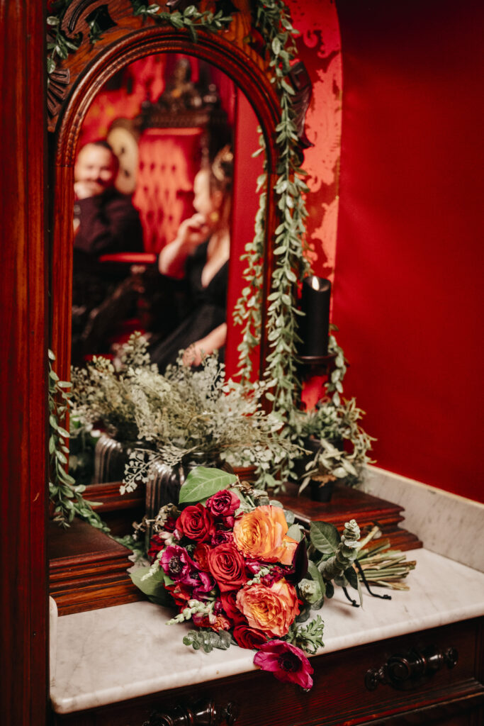 elopement photography at the Satanic Temple in Salem Massachusetts
