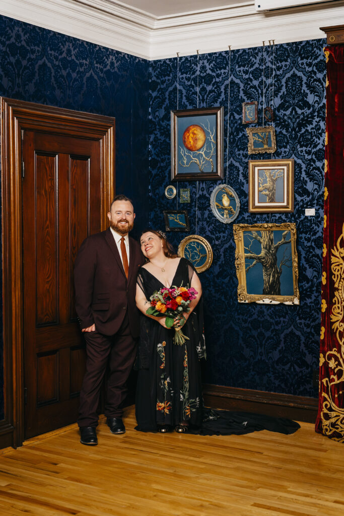 elopement photography at the Satanic Temple in Salem Massachusetts